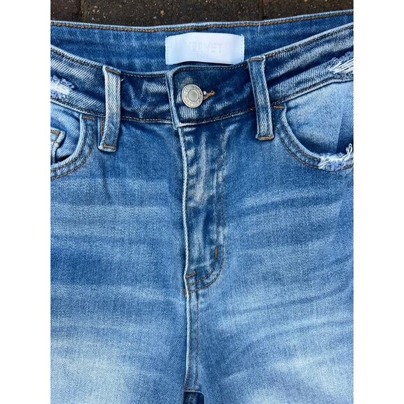 Vervet high rise distressed cropped flare jeans size 27x27 - Picture 4 of 4